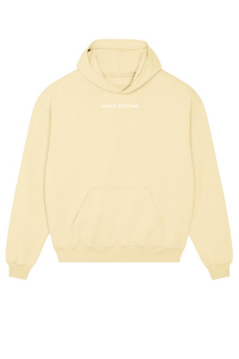 Hanorac Creamy supradimensionat unisex bumbac organic "Star" Sugar Couture