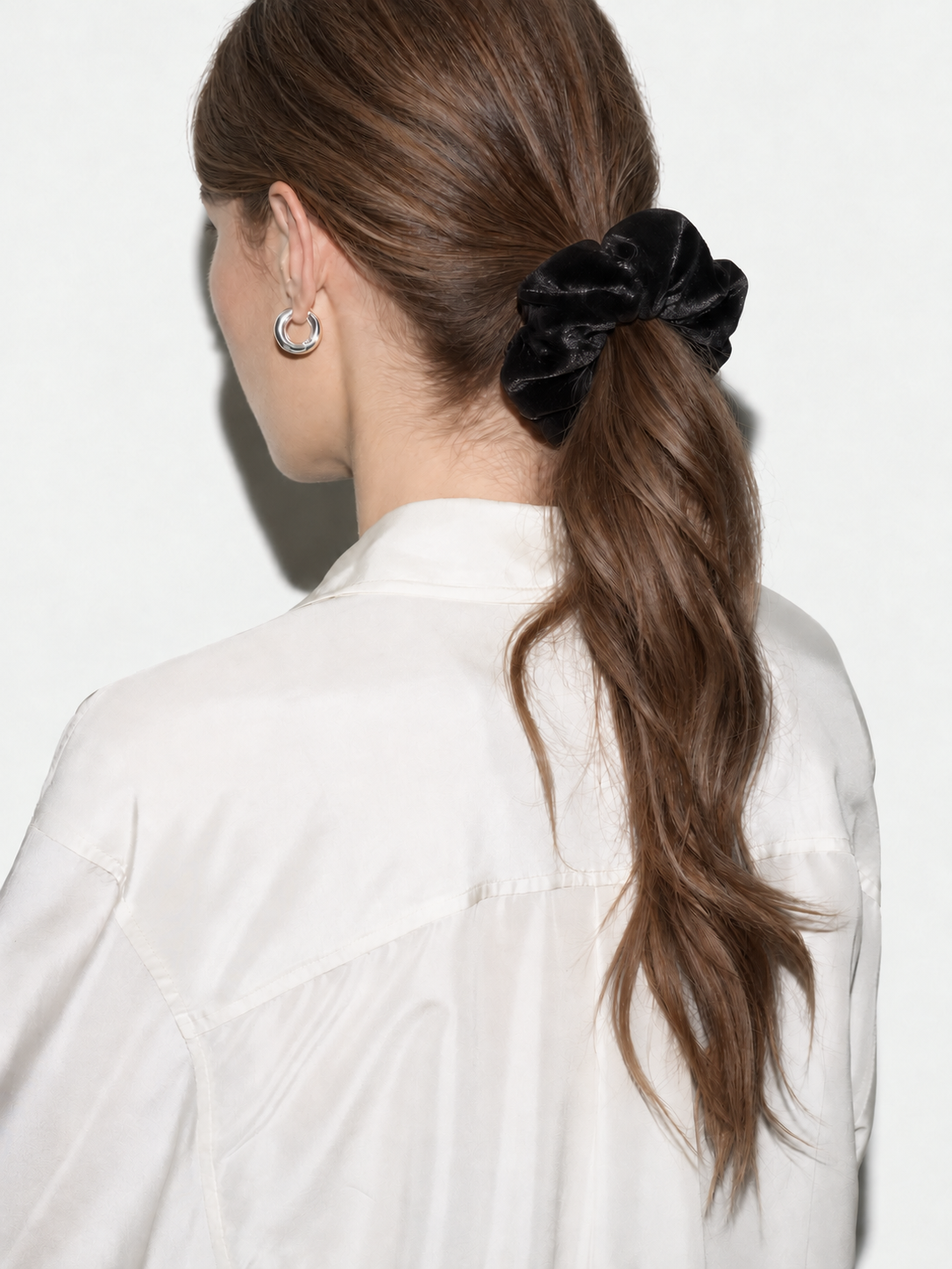 Set 3 Scrunchie Elastic de Par Handmade Catifea Velveto Sugar Couture -Negru