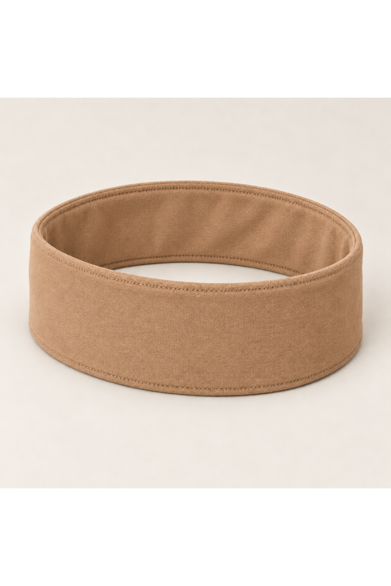 Bandana de par din bumbac French Terry – Cotton Grace - beige