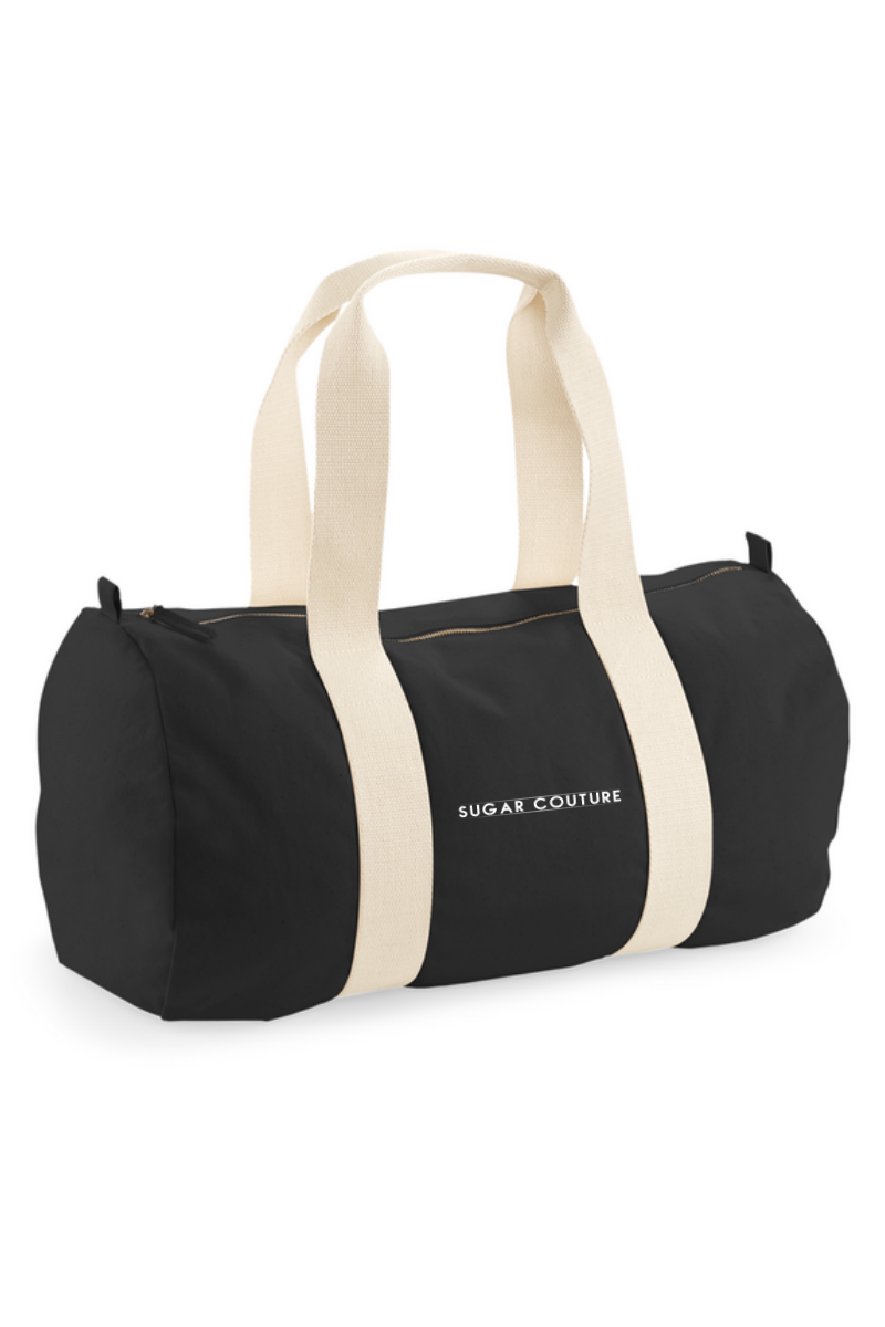 Geanta neagra sport Gym Barrel Sugar Couture