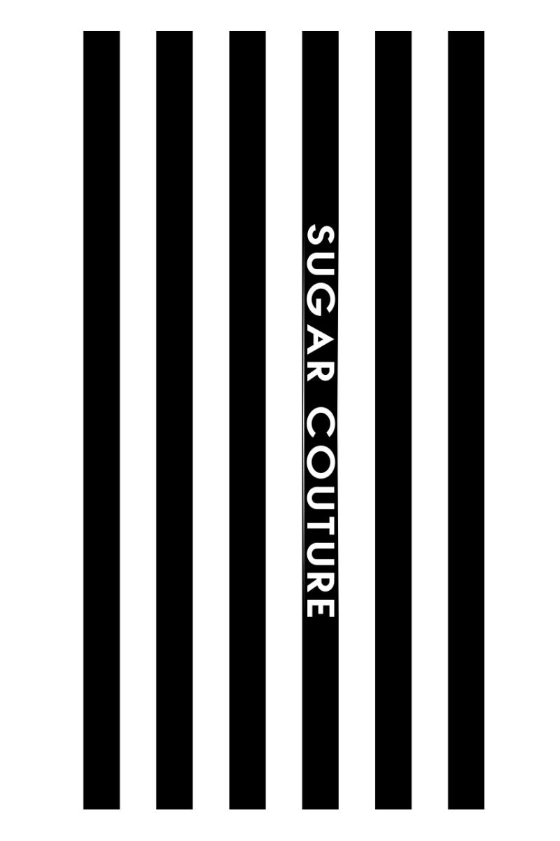 Prosop de sport/plaja "Black and White Classic" Sugar Couture