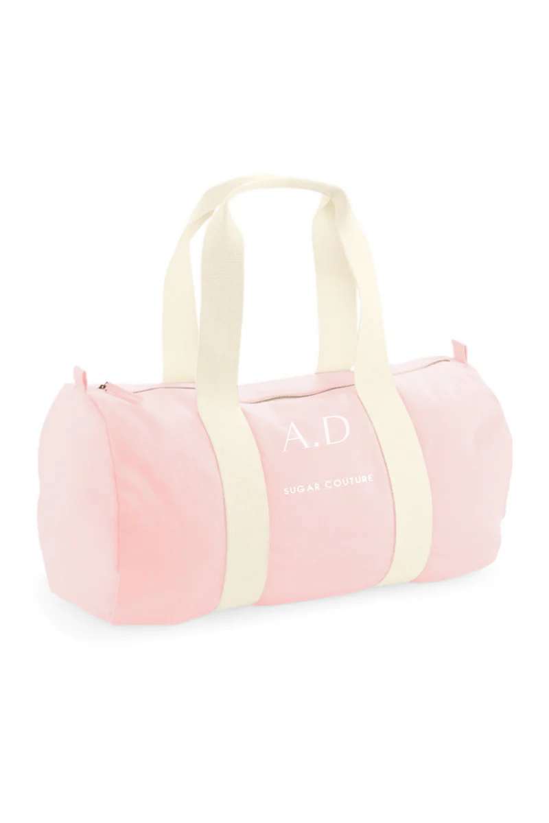 Geanta sport PERSONALIZABILA CU INITIALE Gym Barrel Sugar Couture