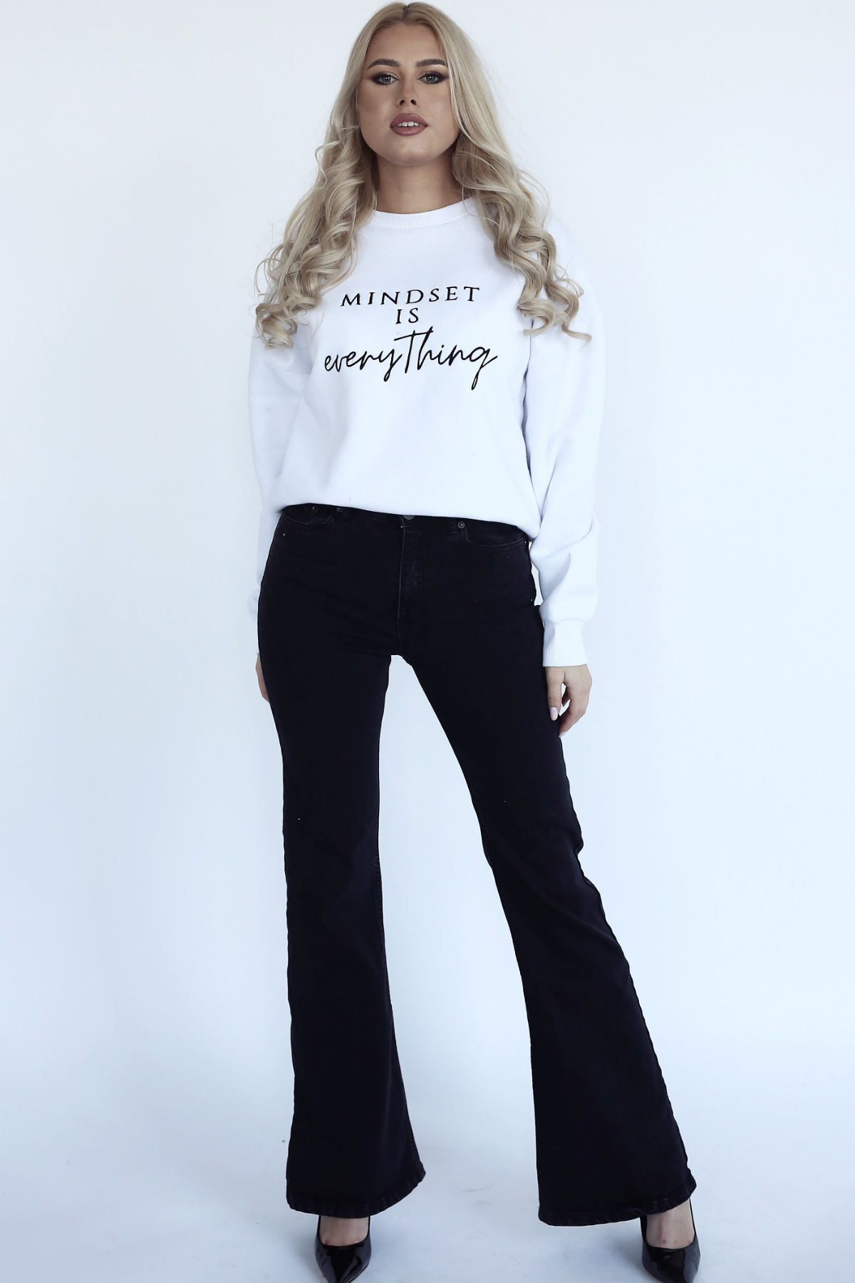 Bluza alba Mindset is Everything Sugar Couture x Henrietta