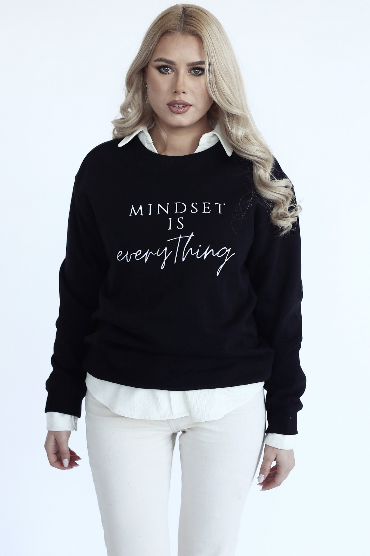 Bluza neagra Mindset is Everything Sugar Couture x Henrietta