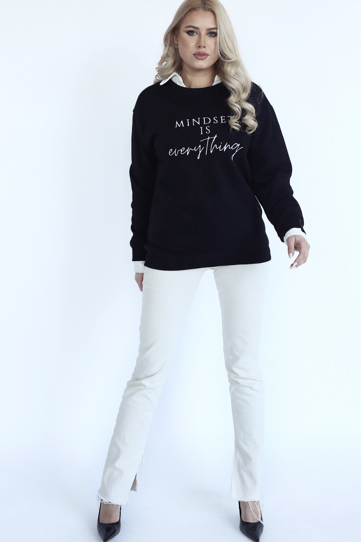 Bluza neagra Mindset is Everything Sugar Couture x Henrietta
