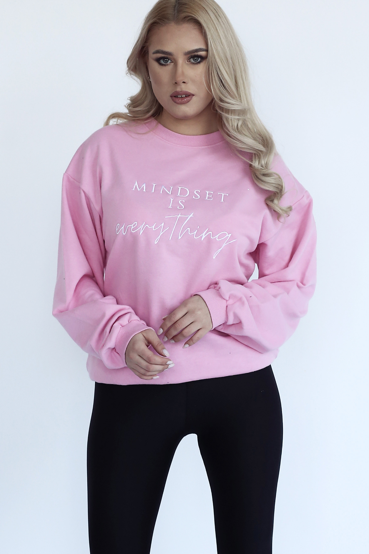 Bluza roz Mindset is Everything Sugar Couture x Henrietta