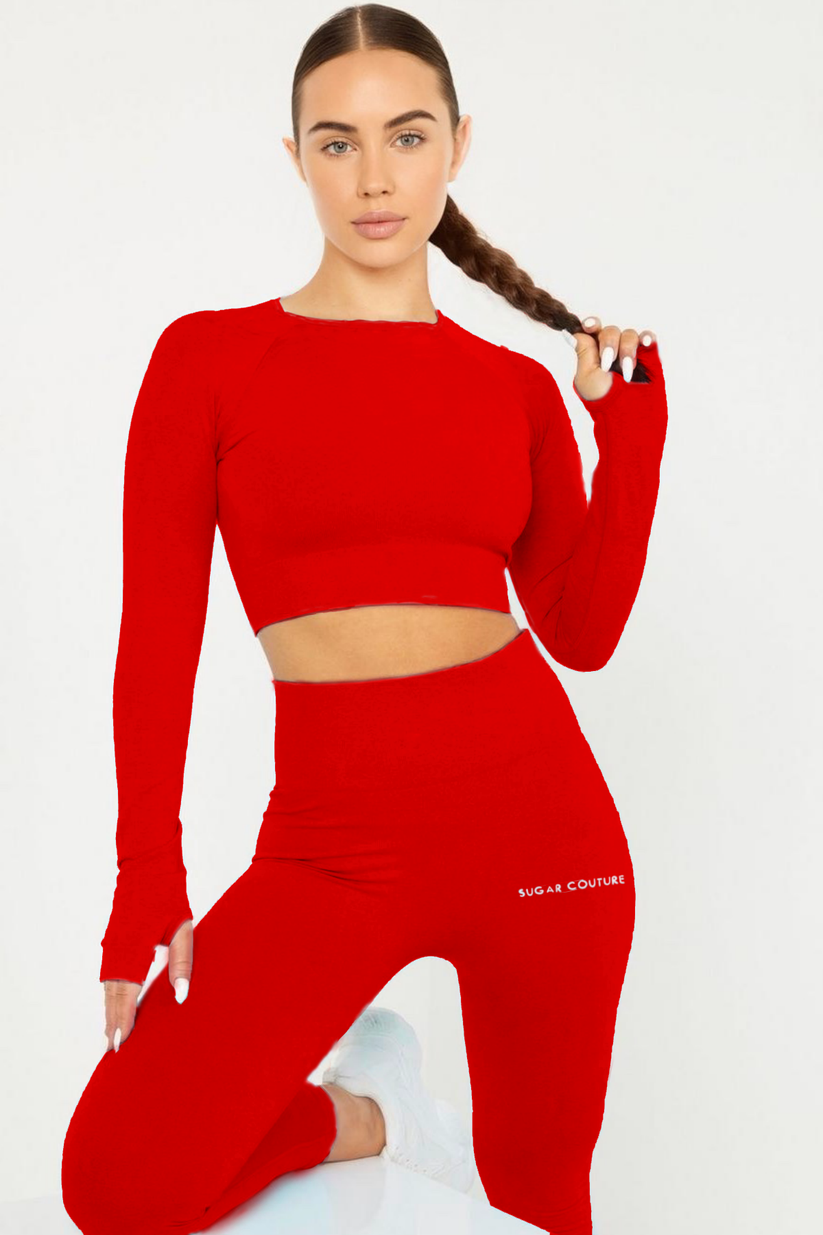 Set compleu seamless rosu deschis Sugar Couture
