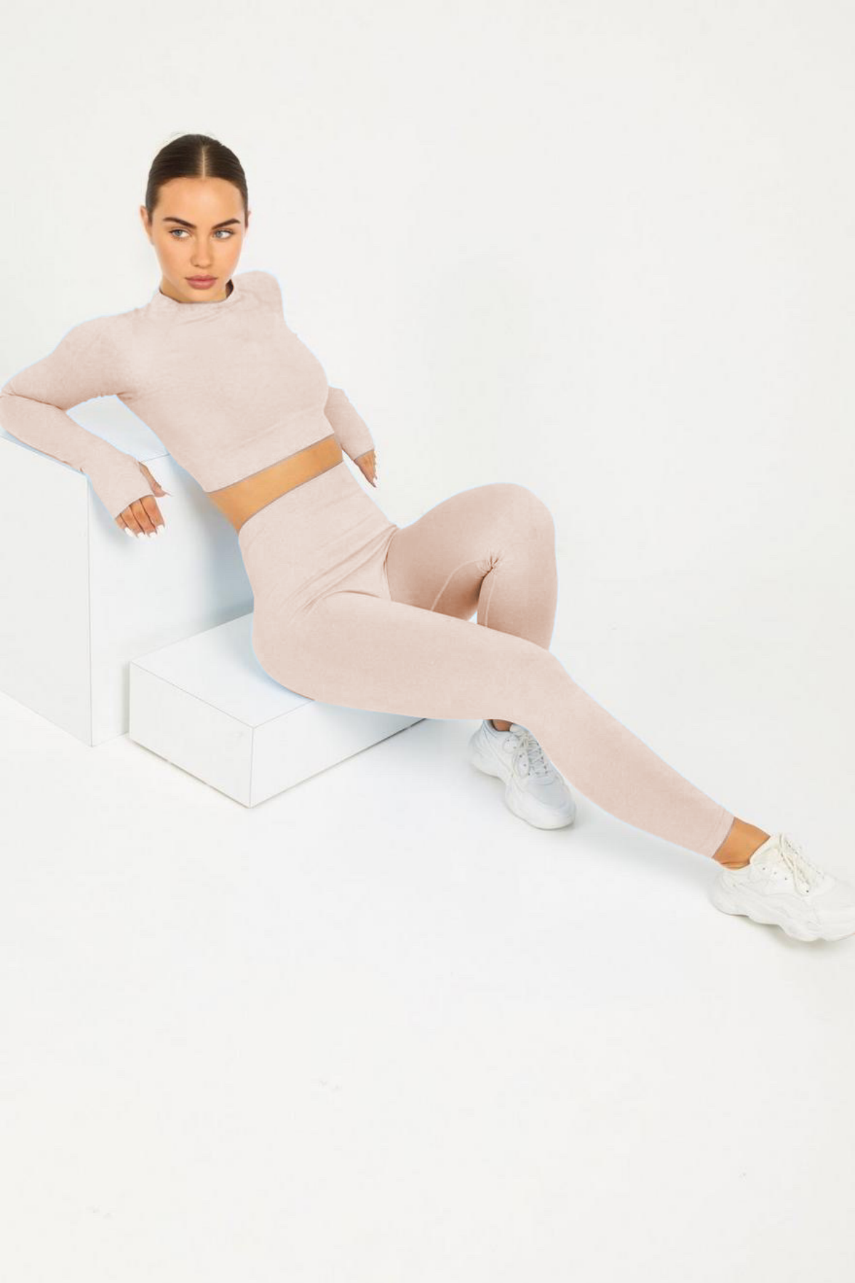 Set compleu seamless nude bej Sugar Couture