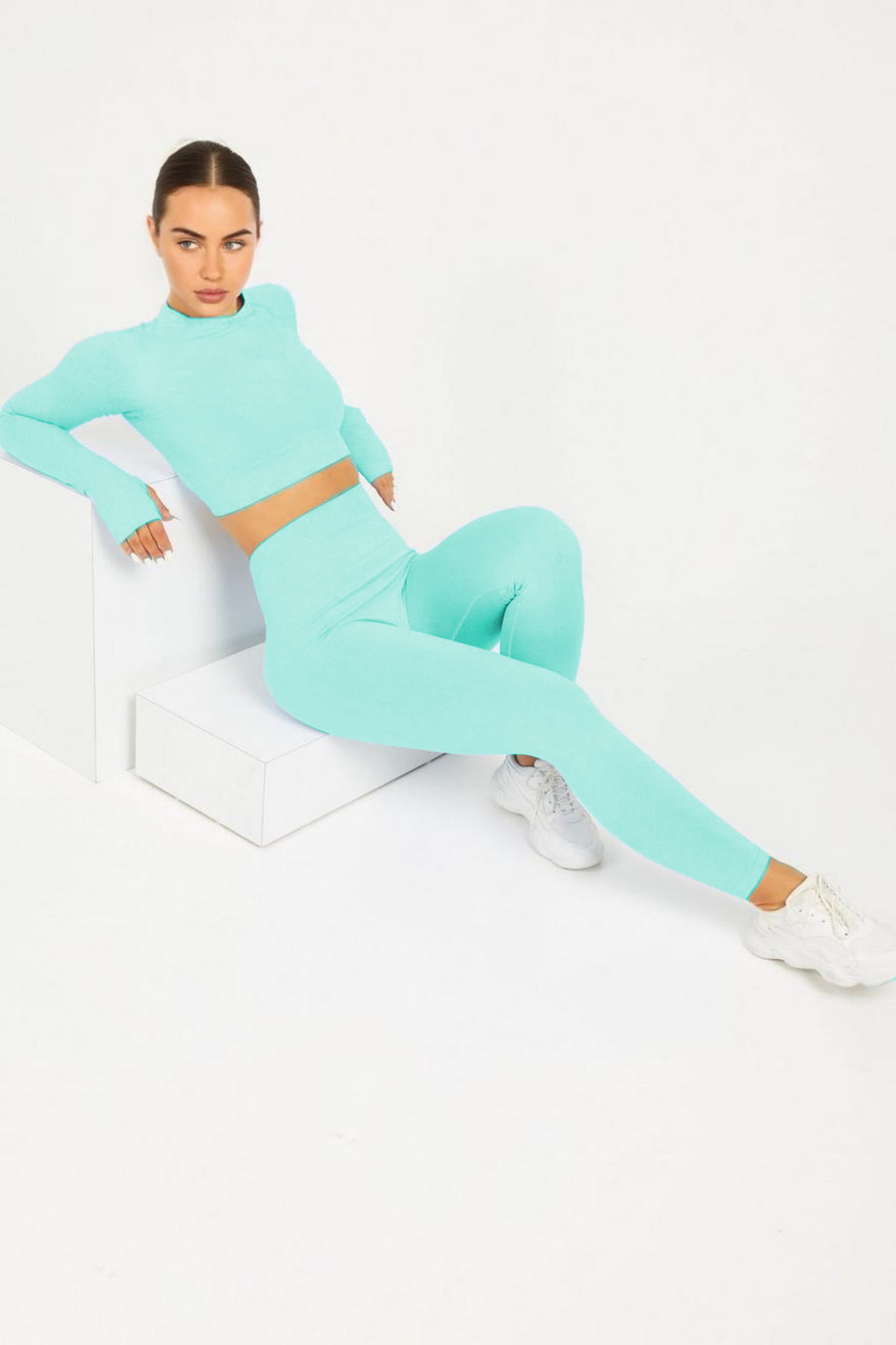 Set compleu seamless turcoaz Sugar Couture