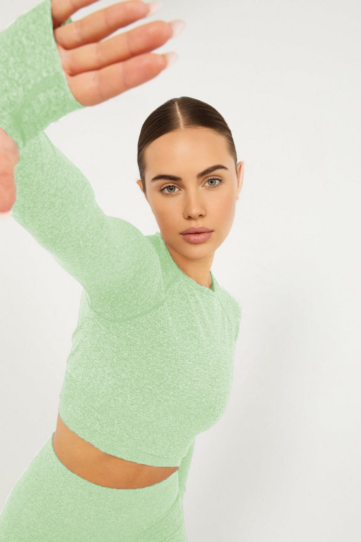 Set compleu seamless verde deschis fistic deschis Sugar Couture