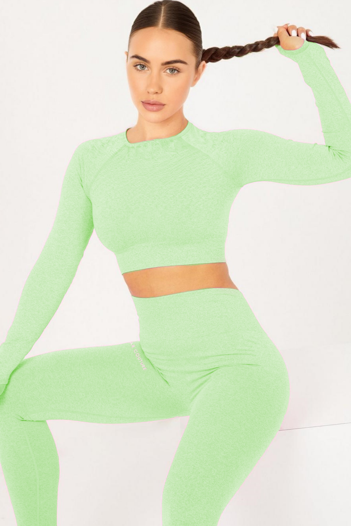 Set compleu seamless verde deschis fistic deschis Sugar Couture