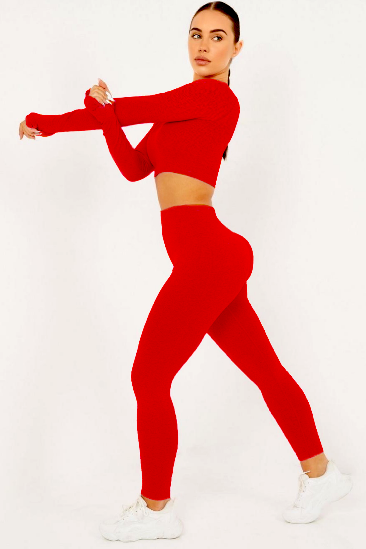 Set compleu seamless rosu deschis Sugar Couture