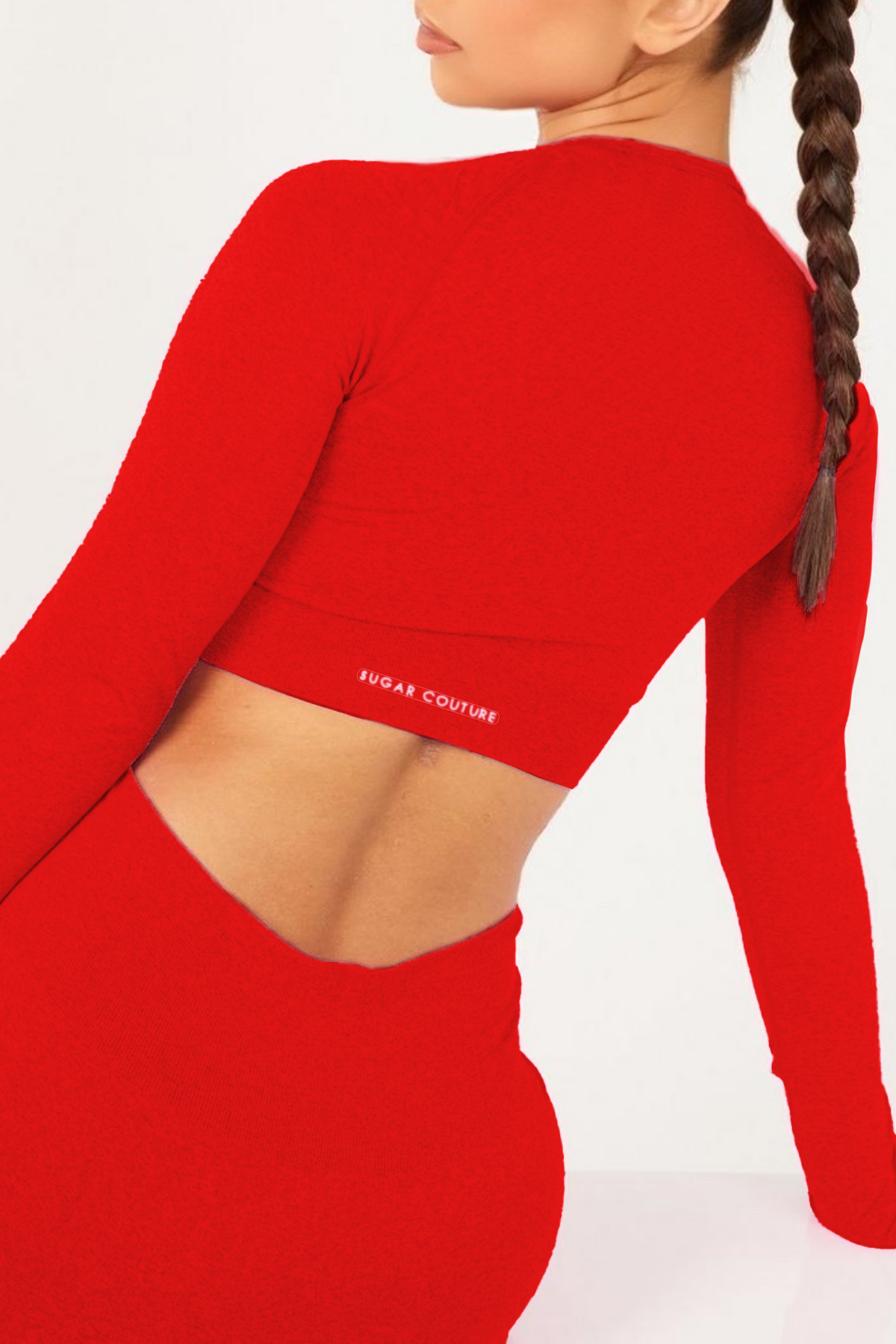 Set compleu seamless rosu deschis Sugar Couture
