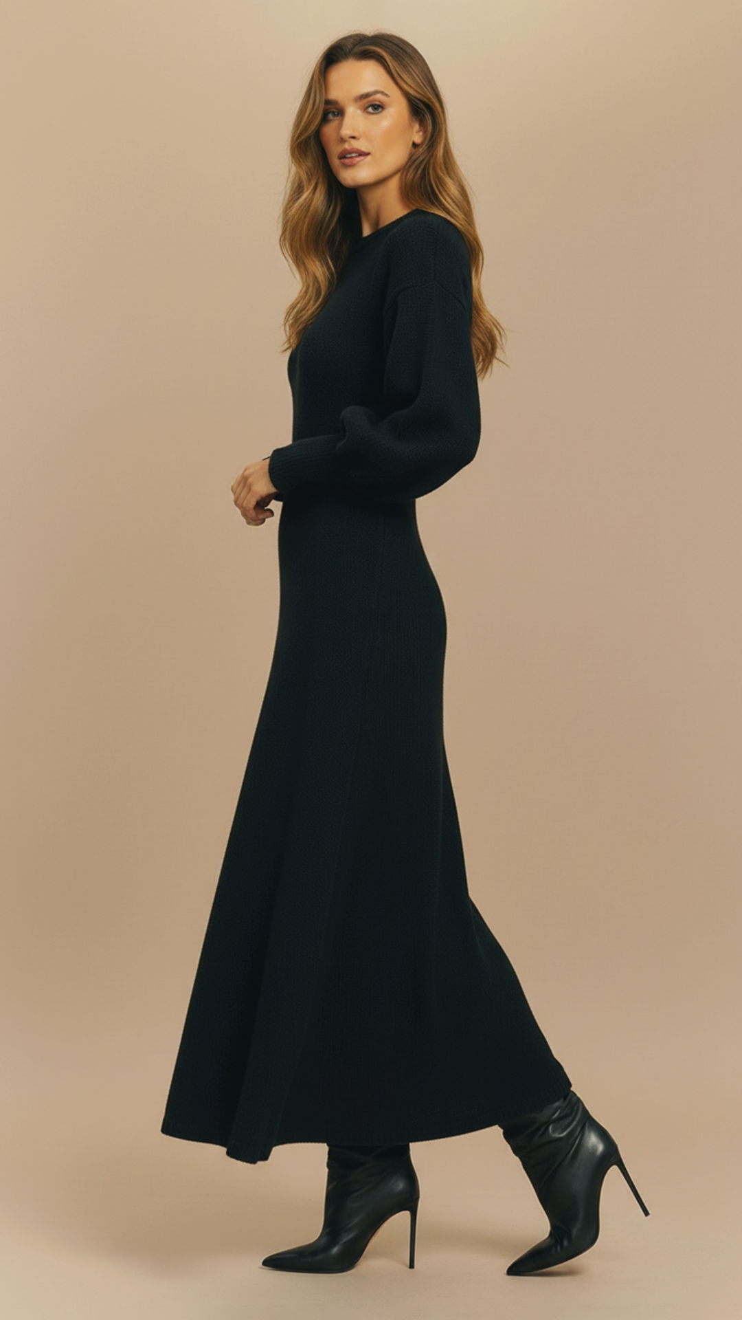 Rochie din  Lana Maxi croiala A-line  "Grace"