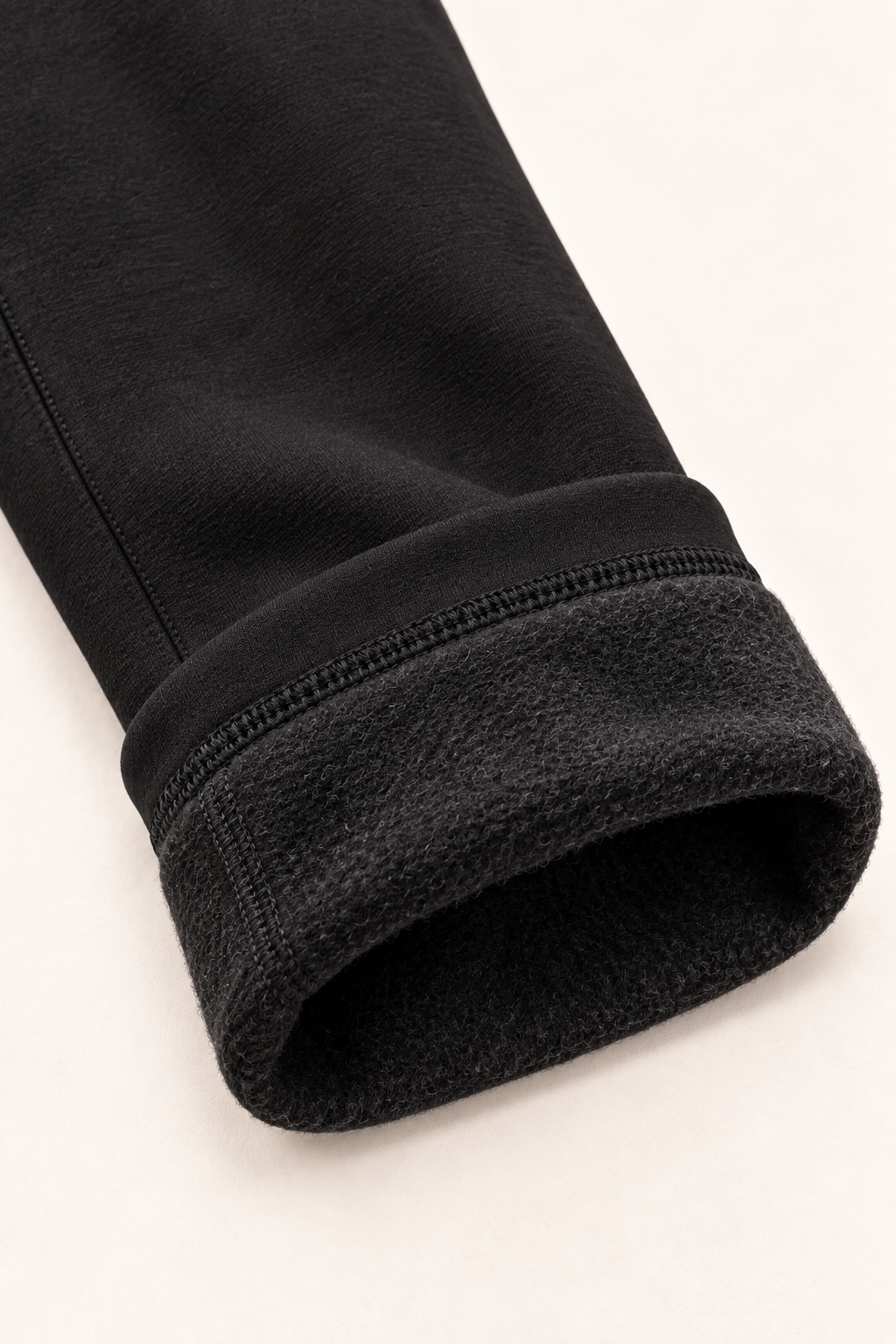Colanti termici flausati din bumbac cu talie inalta "Michaela"  Sugar Couture - Negru