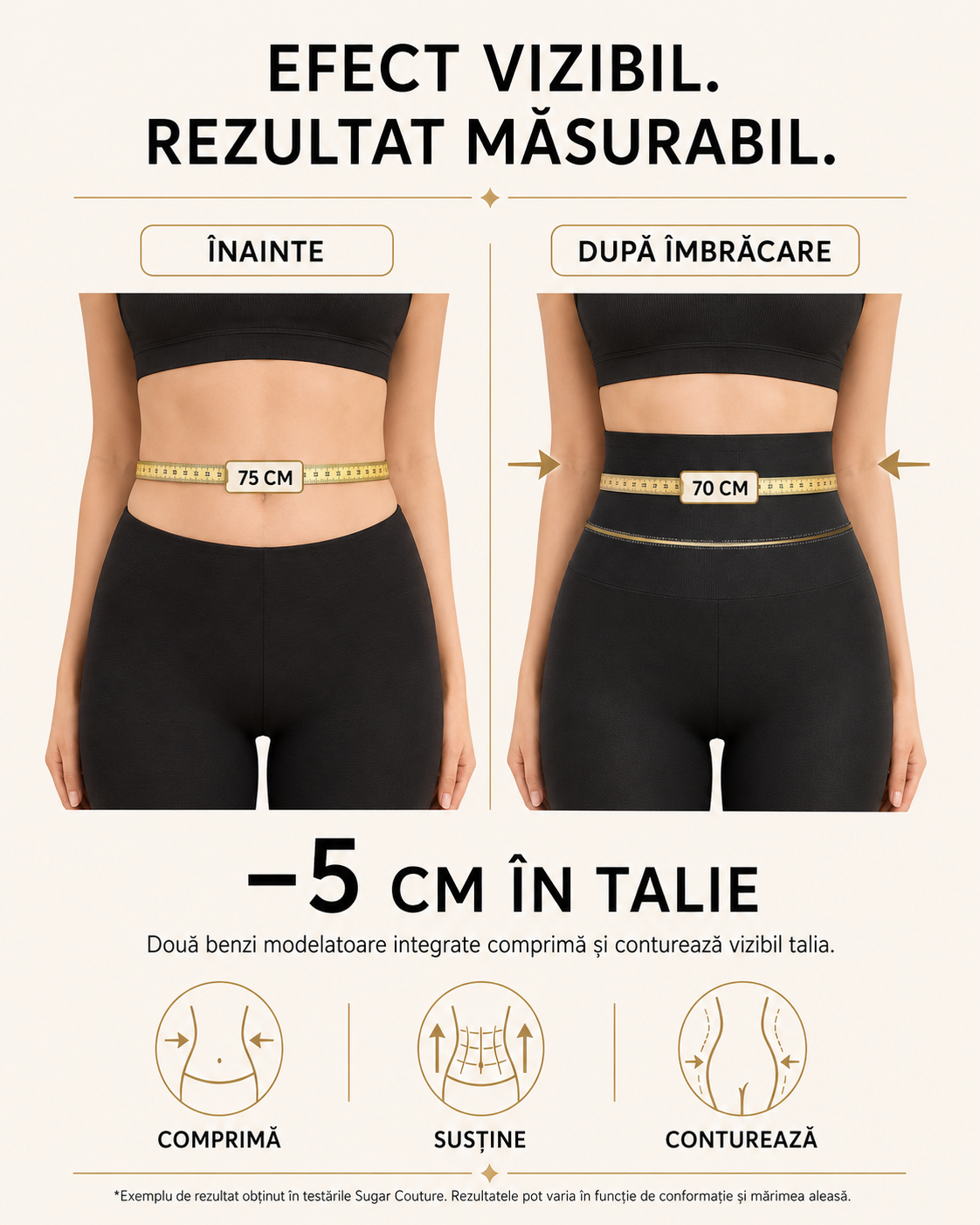 Colanți evazați Signature Sculpt Flare – talie înaltă cu 1 banda modelatoare