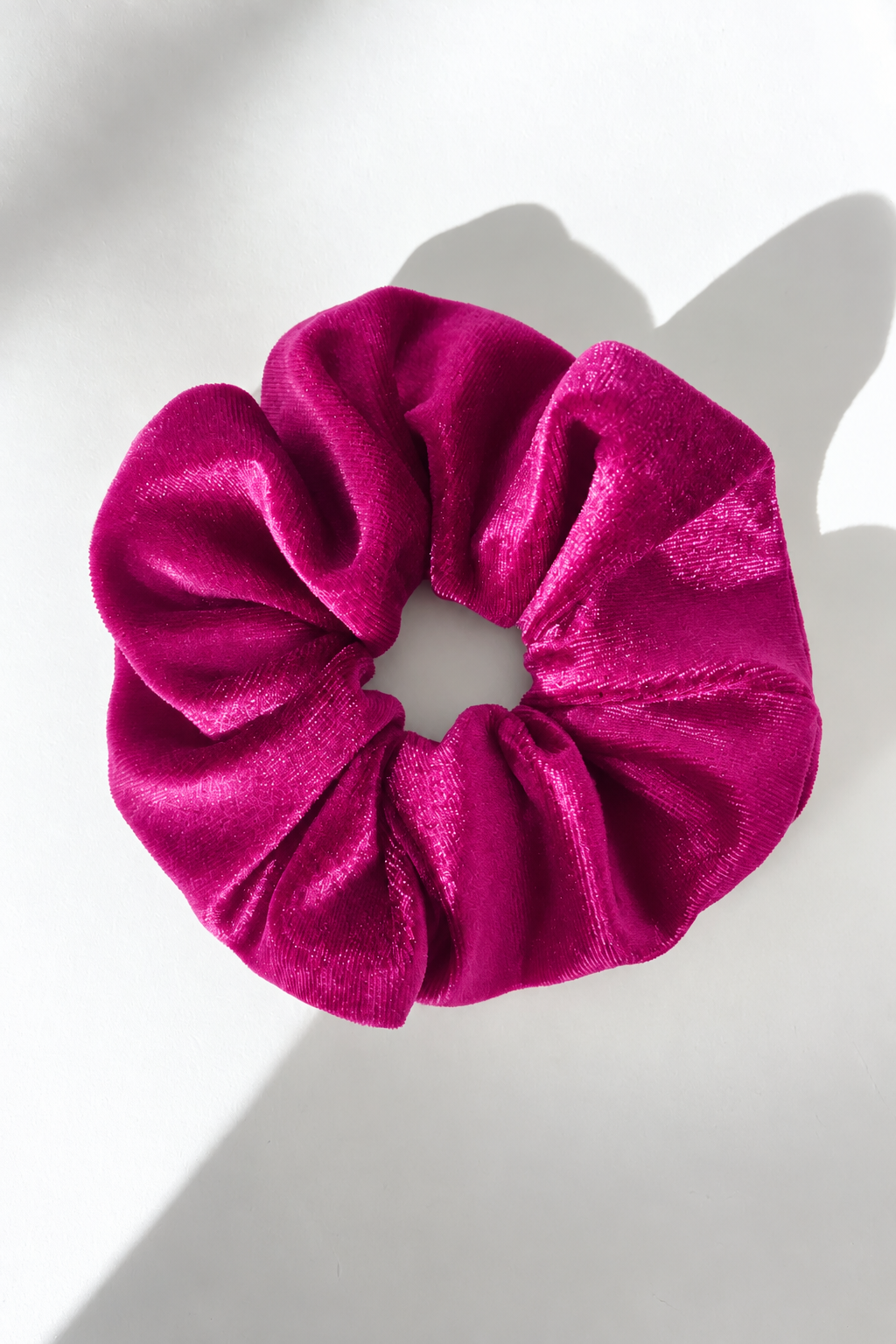 Scrunchie Elastic de Par Handmade Catifea Velveto - Magenta