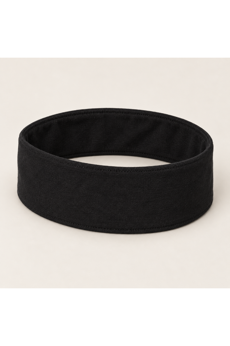 Bandana de par din bumbac French Terry – Cotton Grace - negru