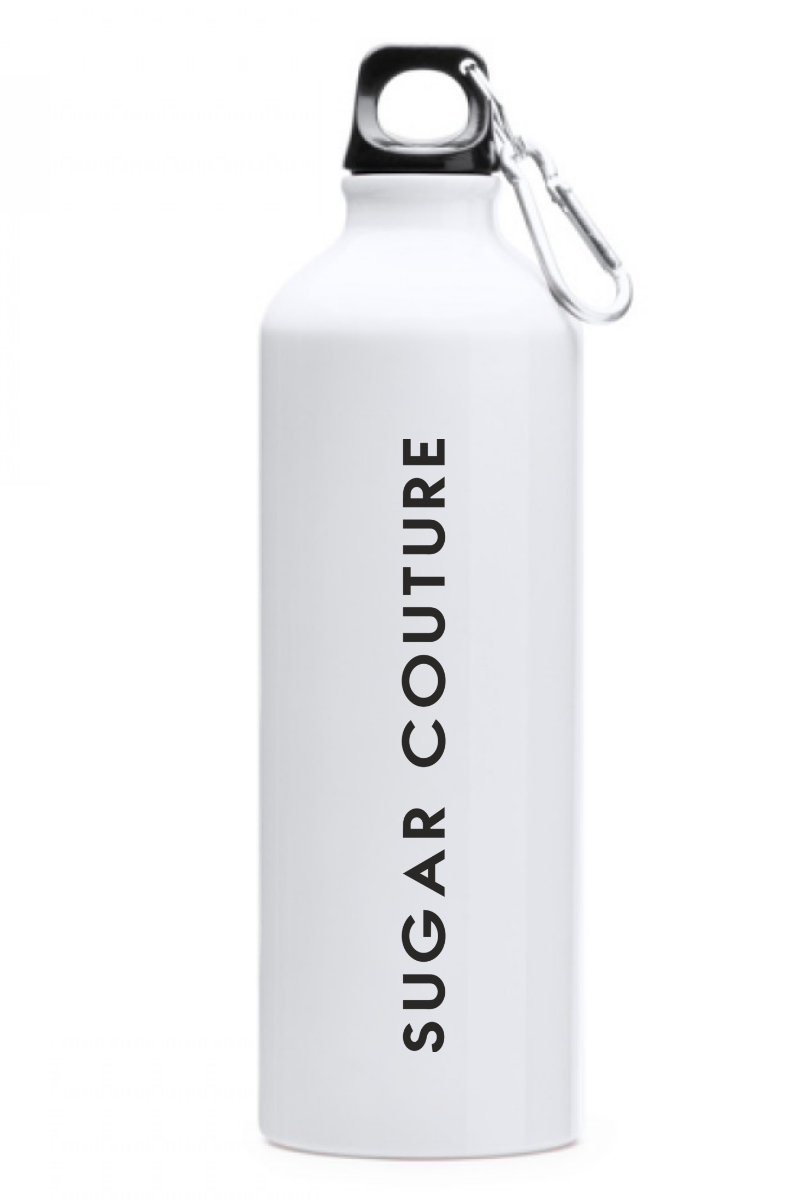 Sticla de apa tip Bidon Sport "The Bottle" Sugar Couture Alb