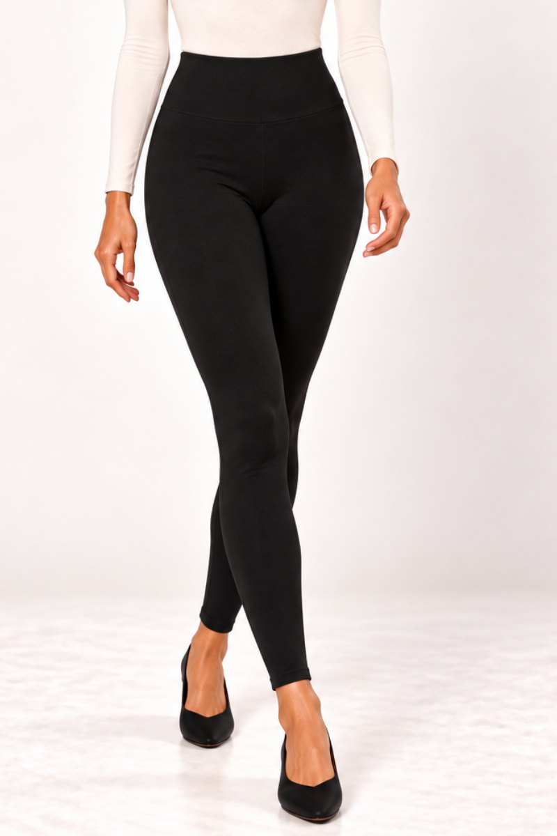 Colanti din bumbac cu talie inalta "Michaela"  Sugar Couture - Negru