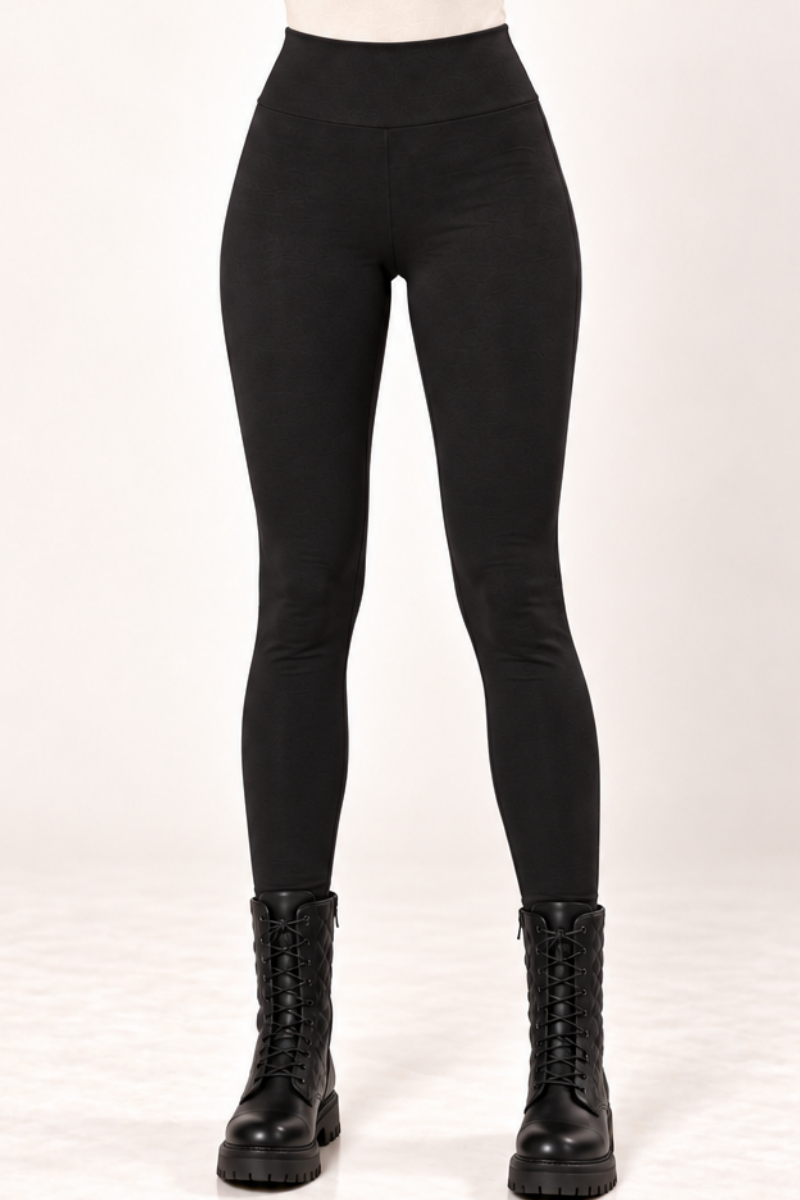Colanti din bumbac cu talie inalta "Michaela"  Sugar Couture - Negru