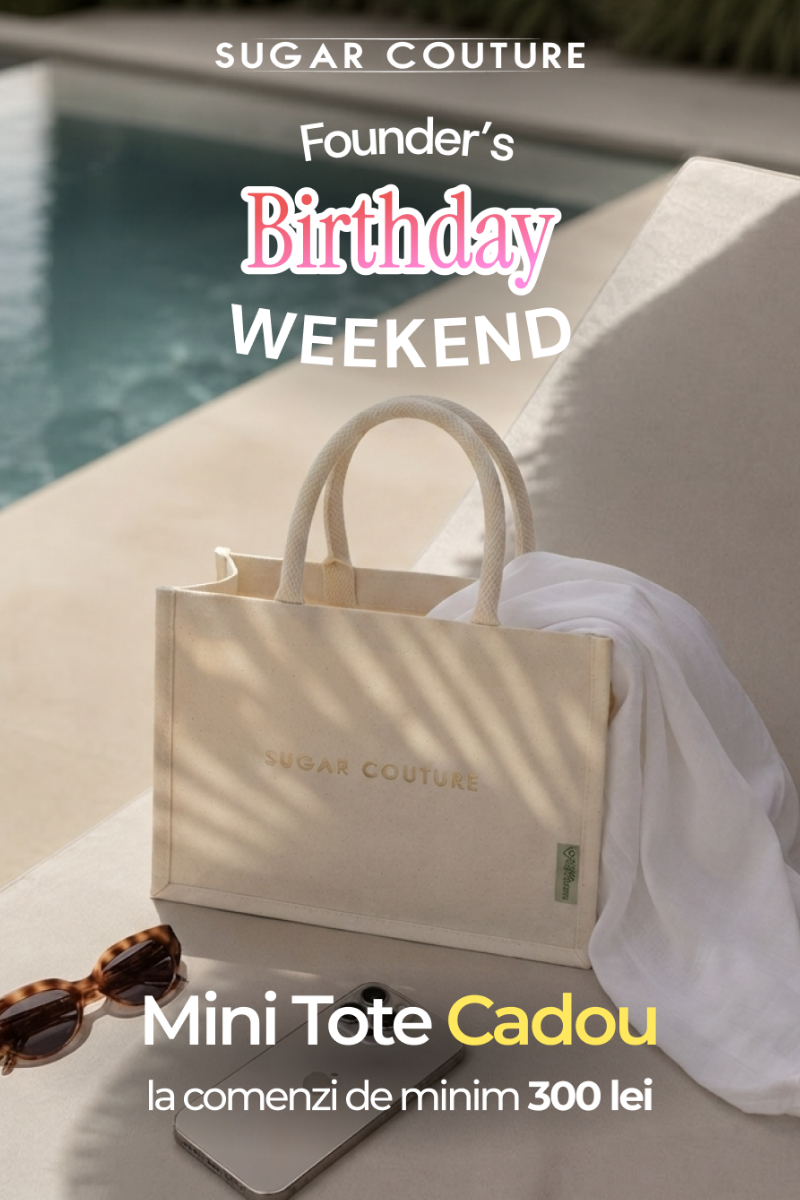 Mini Beige Tote Bag Summer Birthday Edition  Sugar Couture